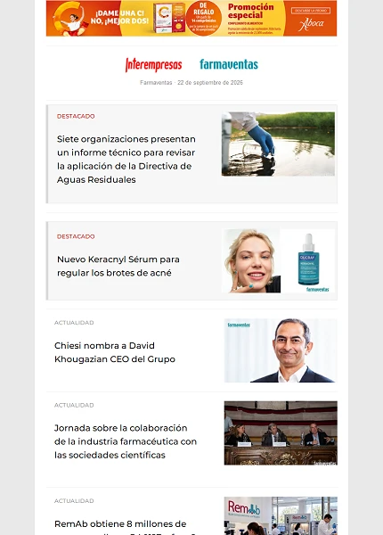 Newsletter Farmaventas Newsletter Farmaventas