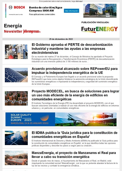 Newsletter Energía