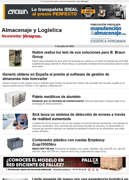 Newsletter Almacenaje y Logística