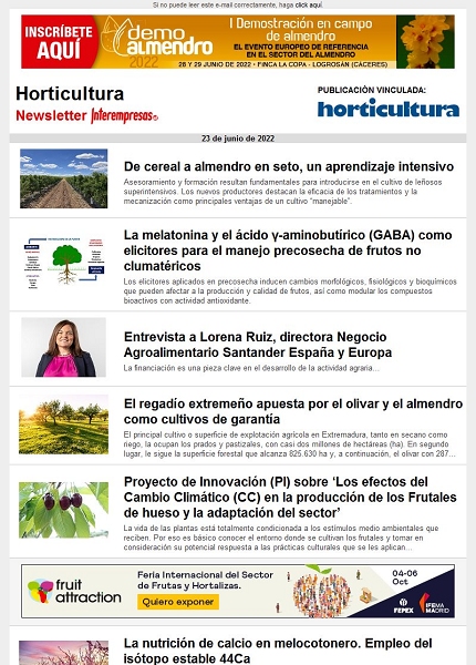 Newsletter Horticultura
