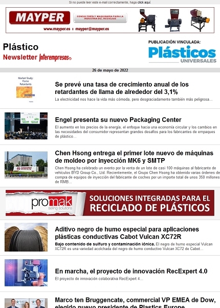 Newsletter Plástico