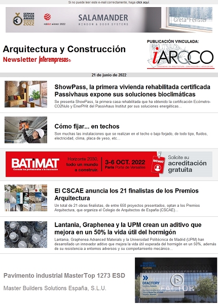Newsletter Arquitectura y Construcción