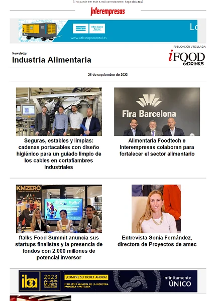 Newsletter Industria alimentaria