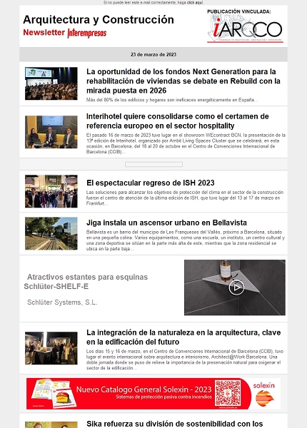 Newsletter Arquitectura y Construcción