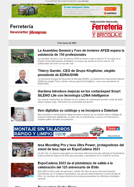 Newsletter Ferretería