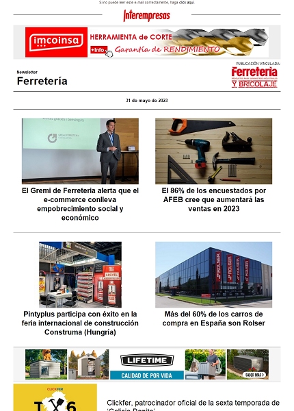 Newsletter Ferretería