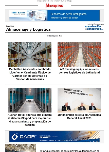 Newsletter Almacenaje y Logística