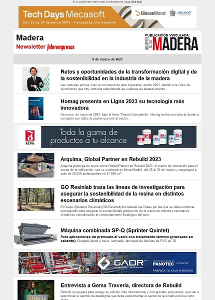 Newsletter Madera