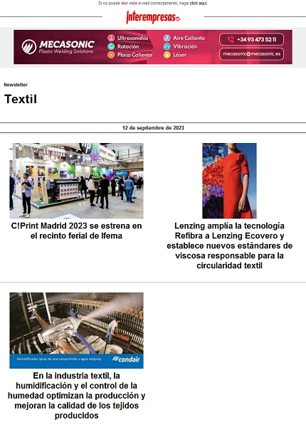 Newsletter Textil
