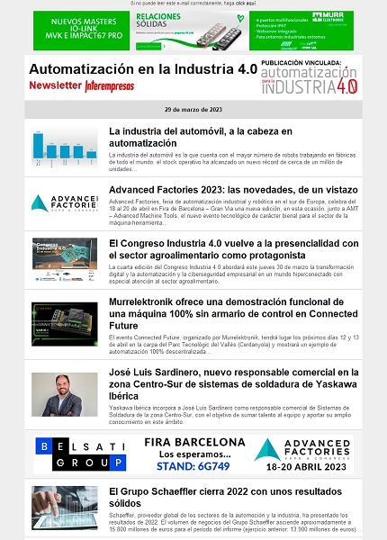 Newsletter Automatización y Componentes