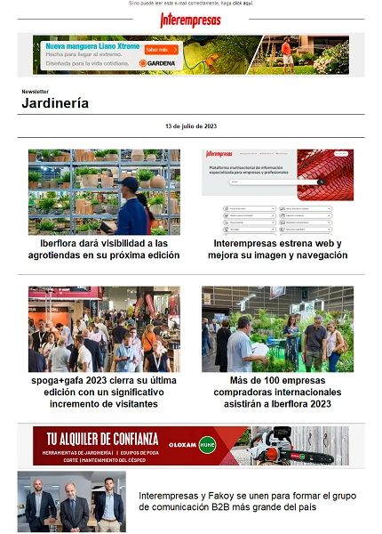 Newsletter Jardinería