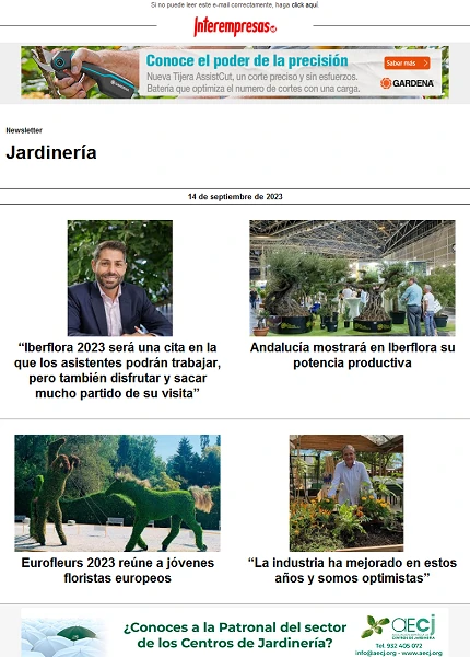 Newsletter Jardinería