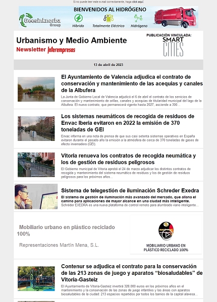 Newsletter Urbanismo y Medio ambiente