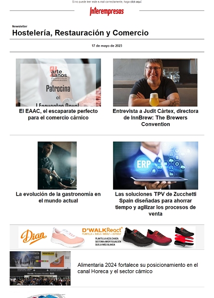 Newsletter Hostelería