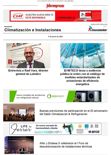 Newsletter Climatización e Instalaciones