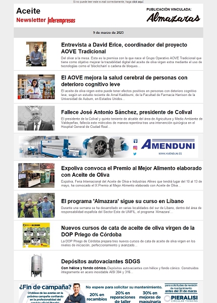 Newsletter Aceite