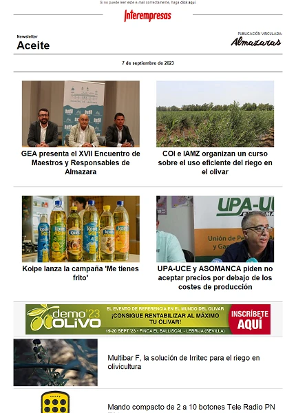 Newsletter Aceite