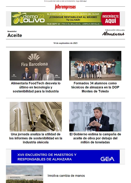 Newsletter Aceite