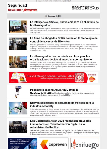 Newsletter Seguridad