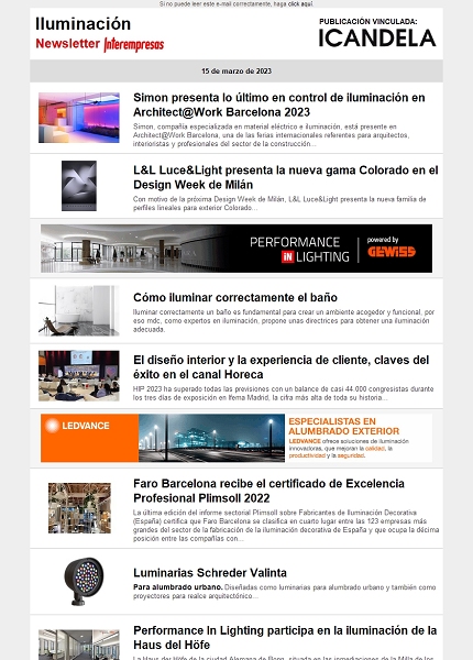 Newsletter Iluminación