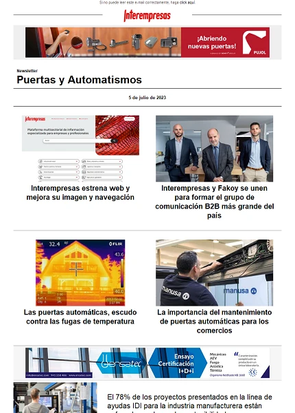 Newsletter Puertas y Automatismos