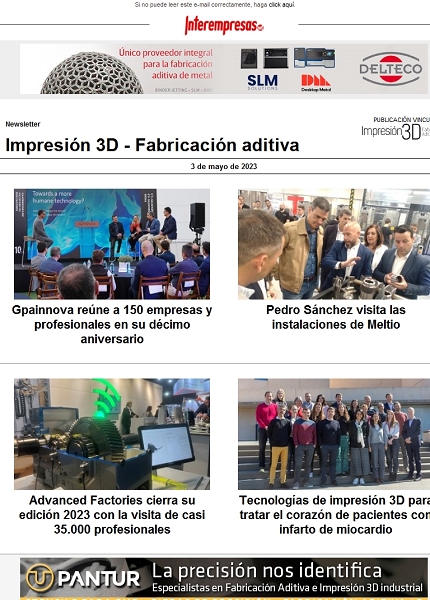 Newsletter Impresión 3D / Fabricación aditiva