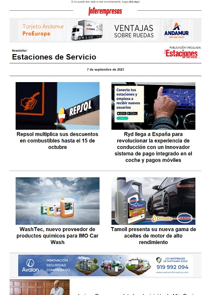 Newsletter Estaciones de Servicio