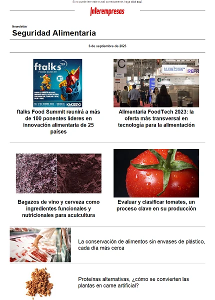 Newsletter Seguridad alimentaria