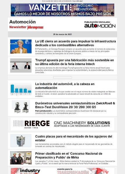 Newsletter Automoción