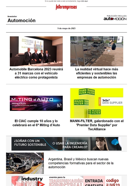 Newsletter Automoción