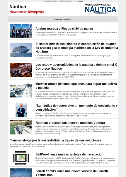 Newsletter Náutica