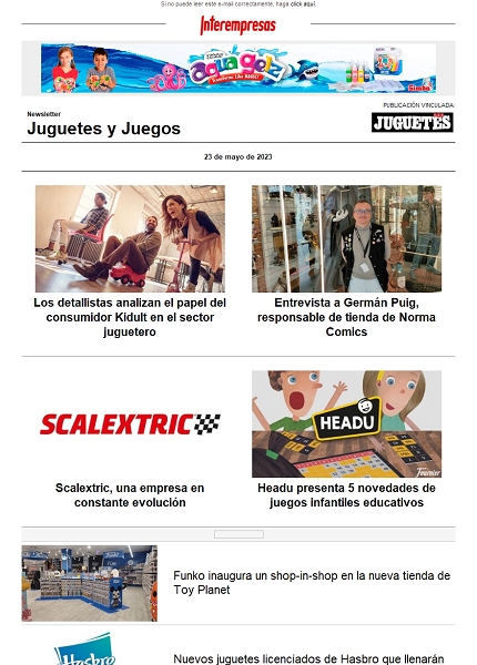 Newsletter de Juguetes y Juegos (JuguetesB2B)