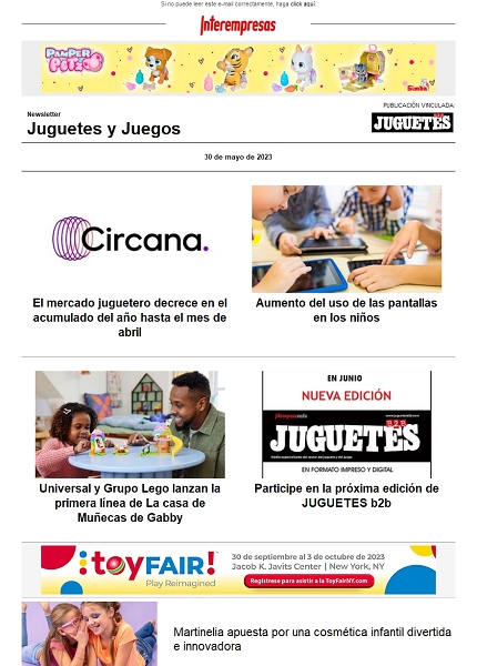 Newsletter de Juguetes y Juegos (JuguetesB2B)