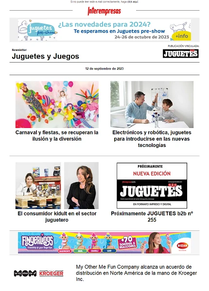 Newsletter de Juguetes y Juegos (JuguetesB2B)