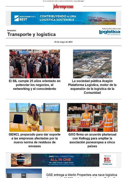 Newsletter Transporte y logística