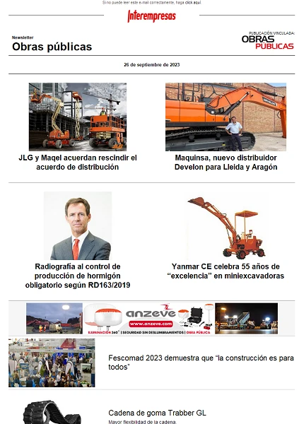 Newsletter Obras públicas