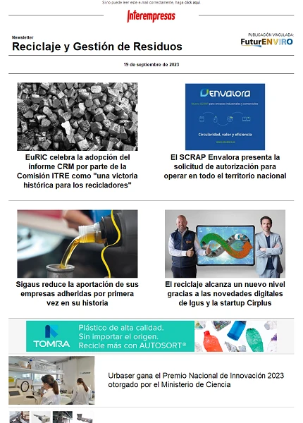 Newsletter Reciclaje y Gestión de Residuos
