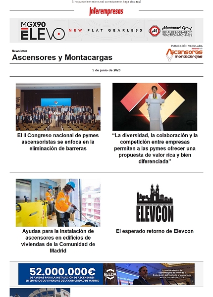 Newsletter Ascensores y Montacargas