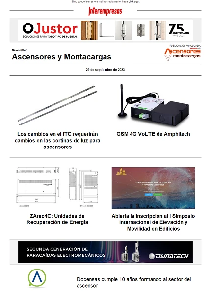 Newsletter Ascensores y Montacargas