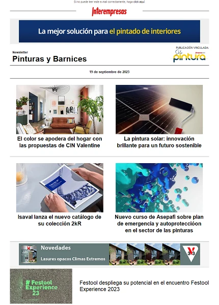 Newsletter Pinturas y Barnices