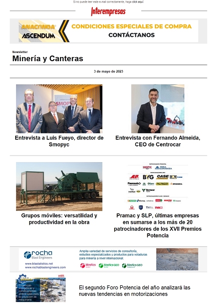 Newsletter Minería y Canteras
