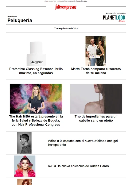 Newsletter Peluquería