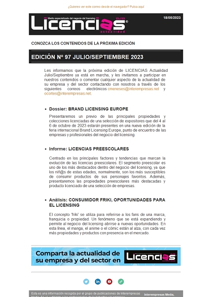 Newsletter de Licencias