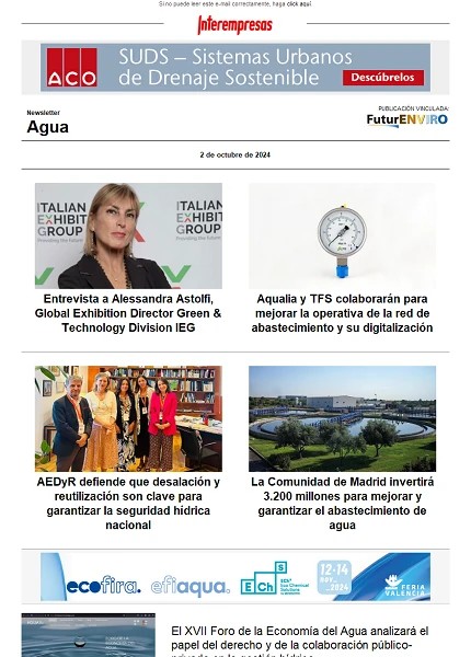 Newsletter Industria del Agua