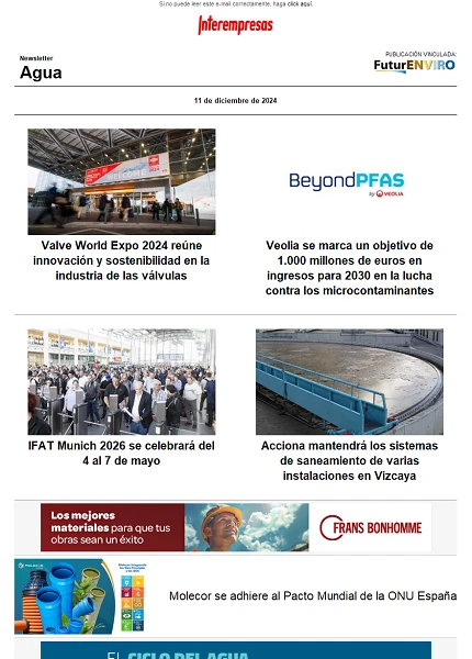 Newsletter Industria del Agua