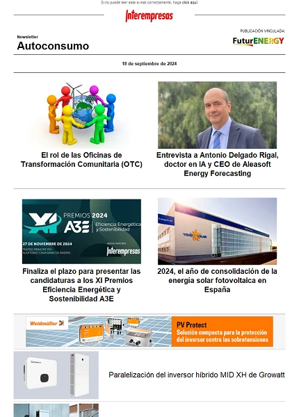 Newsletter Autoconsumo