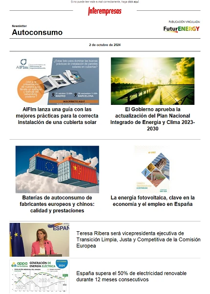 Newsletter Autoconsumo