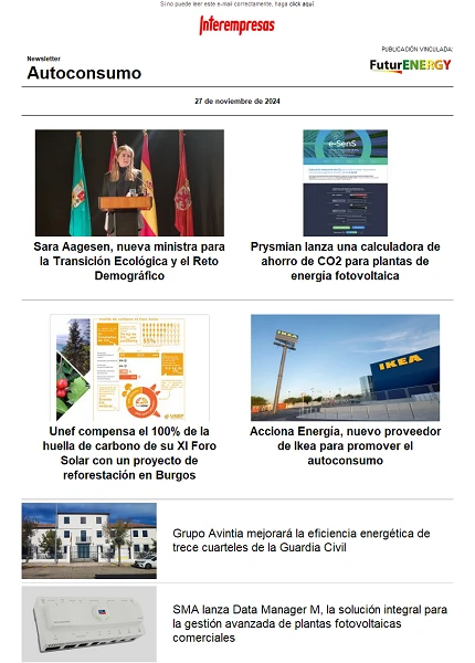 Newsletter Autoconsumo