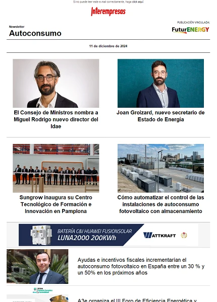 Newsletter Autoconsumo