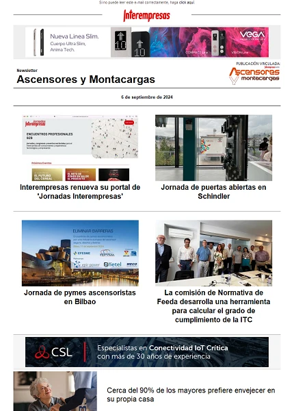 Newsletter Ascensores y Montacargas